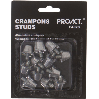 Pack of 12 conical aluminium studs